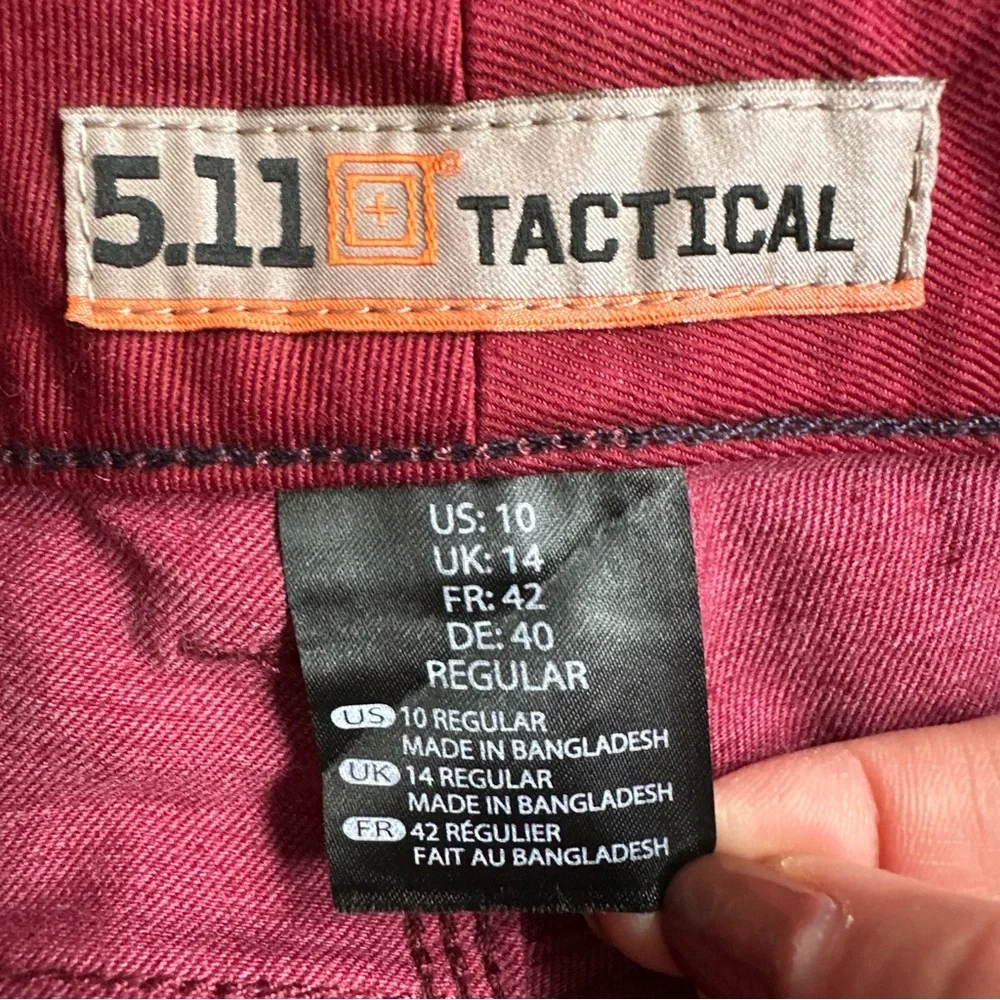 5.11 Tactical Women's Defender Flex Slim‎ Pants Maroon Red Size 10 EUC